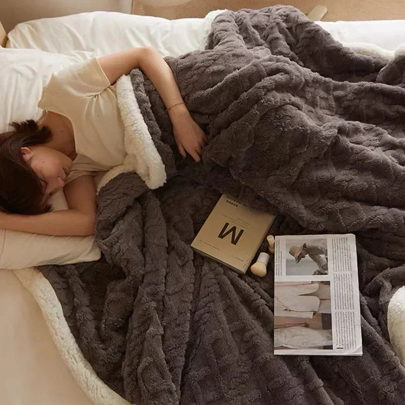Double-Sided Wool Blanket - Ultra-Soft Microfiber for Maximum Comfort