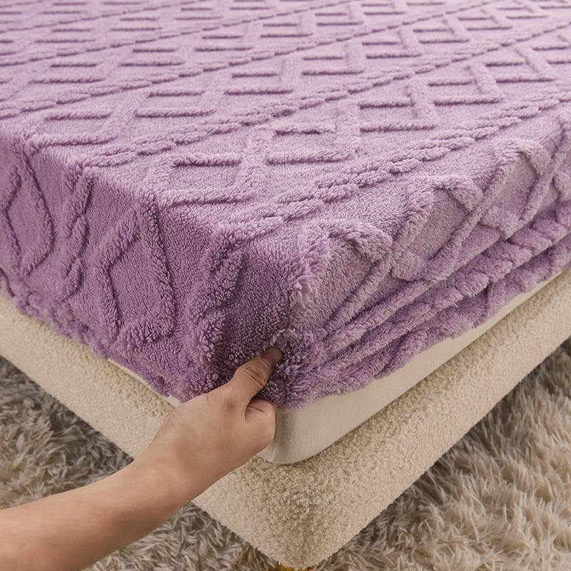 Soft Velvet Duvet Cover Set with Elastic Band