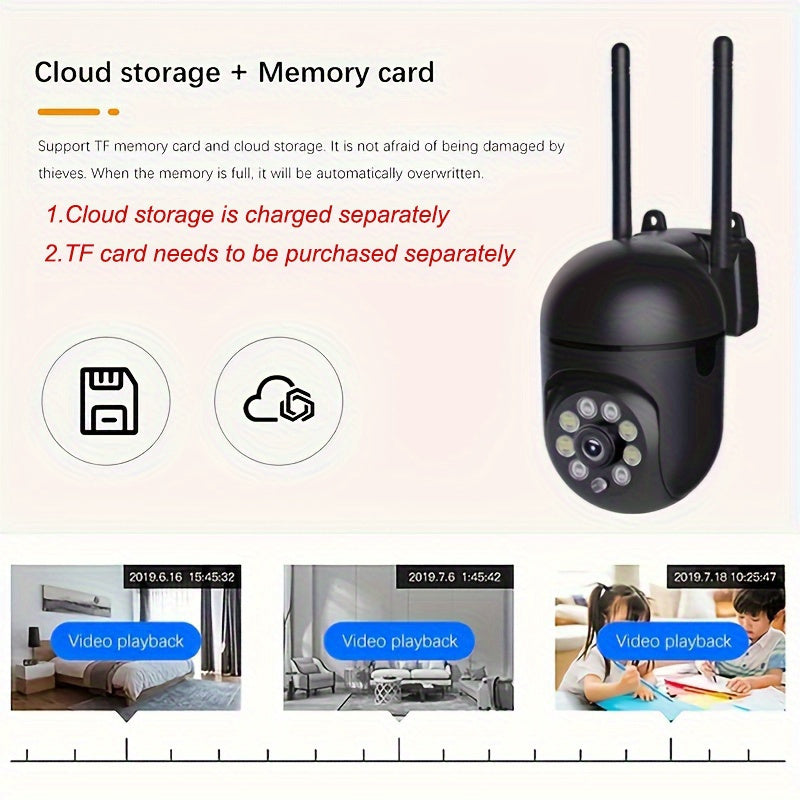 Wireless 1080p HD WiFi Security Camera with Sound Alarm
