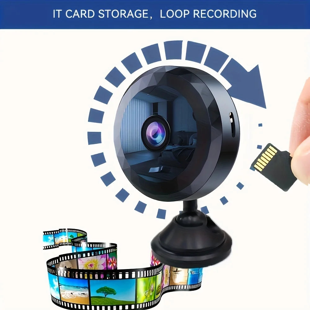 Wireless Mini Security Camera with Night Vision and App Control