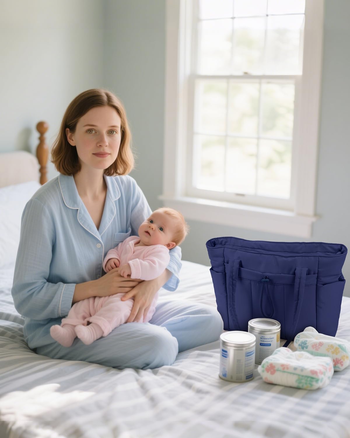 Quilted Puffer Tote with Tumbler Holder and Laptop Sleeve
