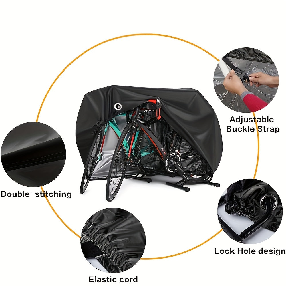 Durable Waterproof Bicycle Cover in Black 100% Polyester