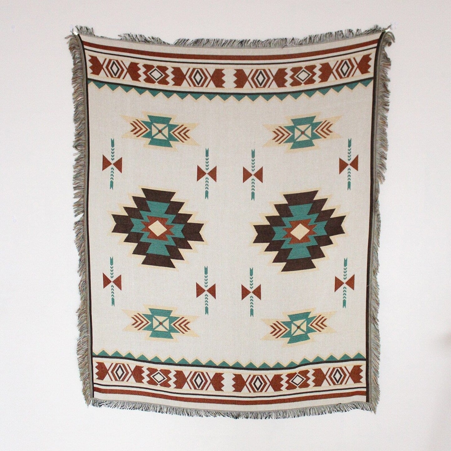 Cotton Native American Throw Blanket