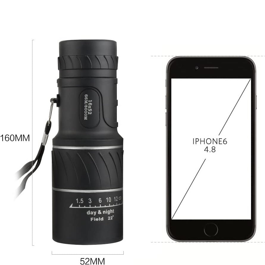 16X Compact Telescope with Clear Optics for Outdoor Adventures