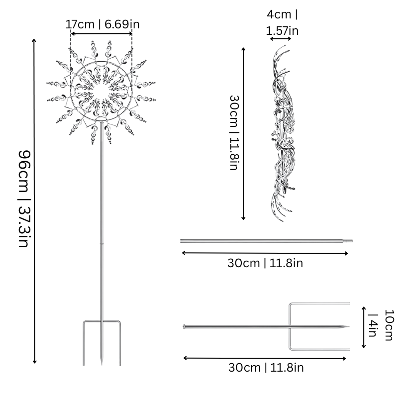 Stainless Steel Double Rotating Wind Spinner