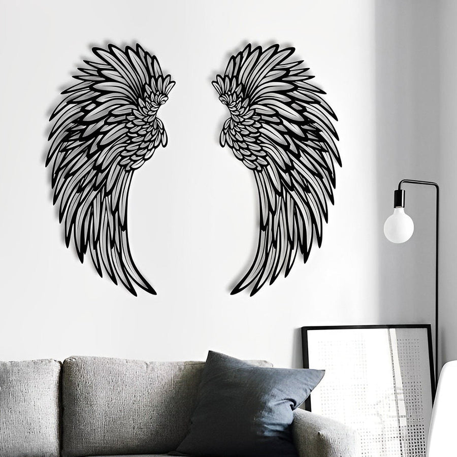 LED Angel Wings Wall Art - Elegant Home Decor