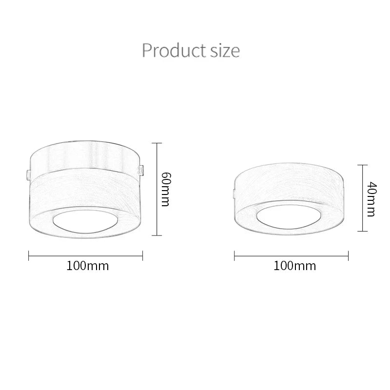 Walnut Finish Round LED Ceiling Lamp