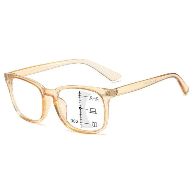Progressive Multifocal Camera Glasses with Blue Light Filter
