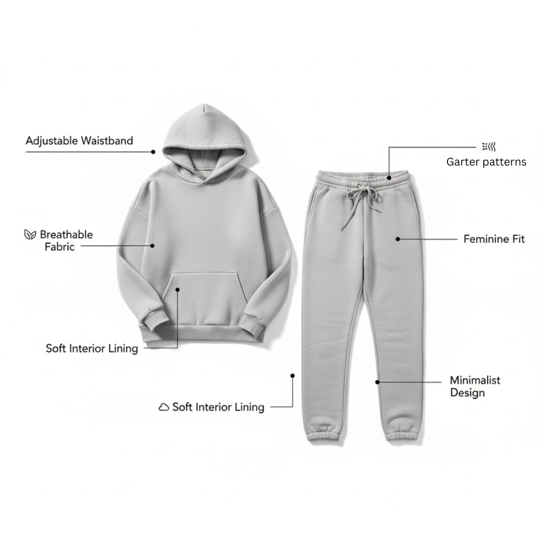 Tailored Jogging Suit for Women - Soft, Stylish, and Comfortable