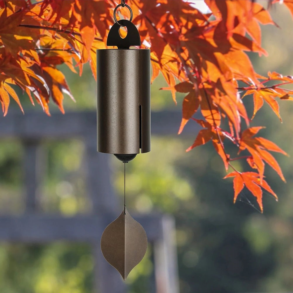 Deep Resonance Wind Chime with Ash Wood and Weather-Resistant Finish
