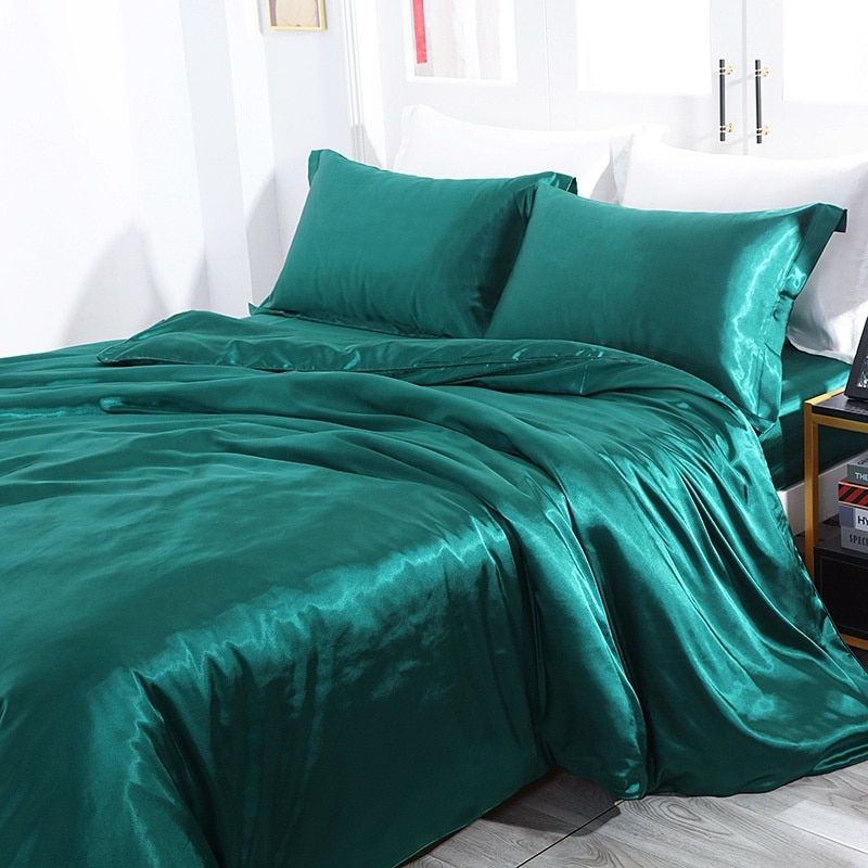 Silk Luxury Bedding Set with Duvet Cover and Pillowcases
