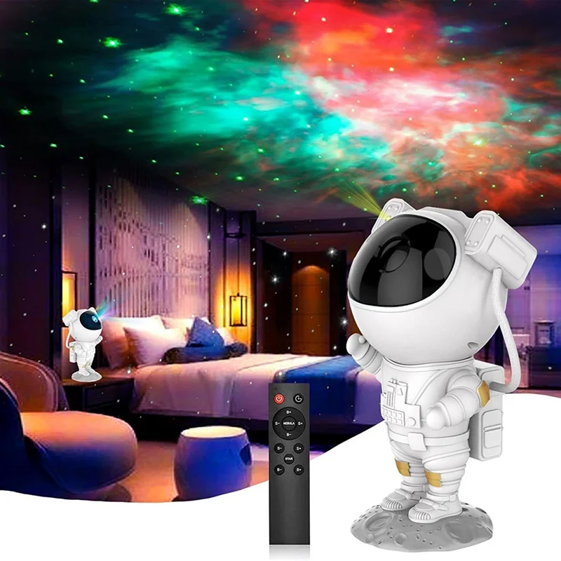 Astronaut LED Night Light Projector with Dimmable Galaxy Projections