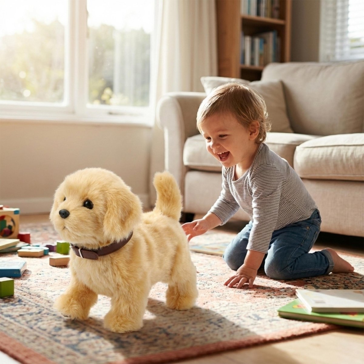 Interactive Plush Robot Dog for Kids - Cuddly Learning Toy