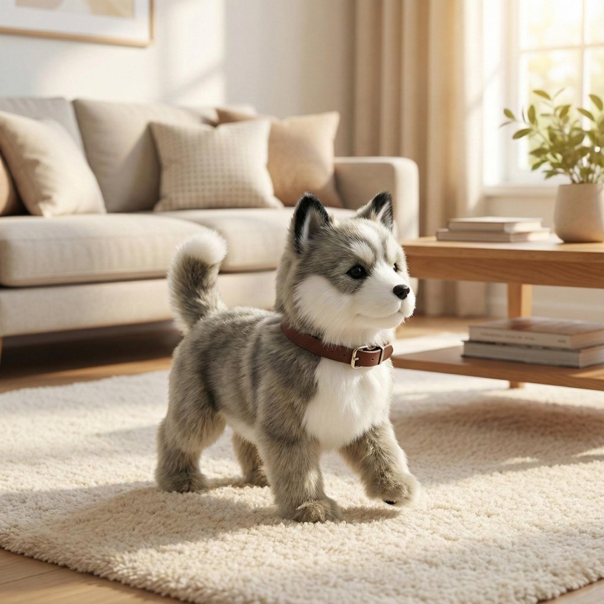 Interactive Plush Robot Dog with Realistic Movements and Sounds