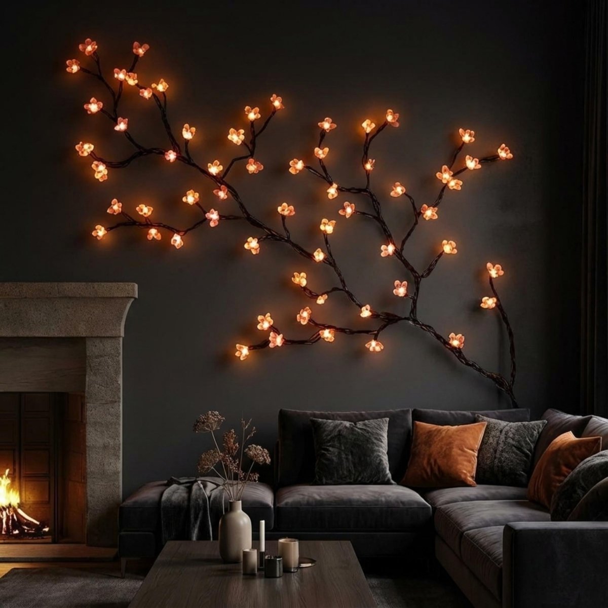 Tree-Shaped LED Wall Lamp for Cozy Indoor Lighting