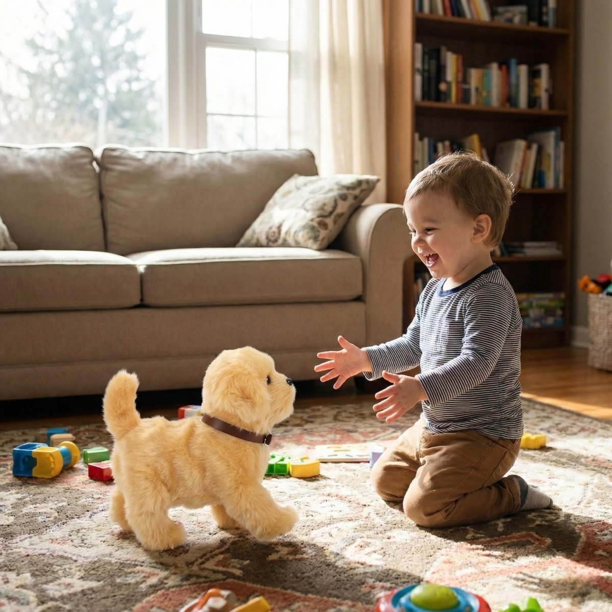 Interactive Plush Robot Dog for Kids - Cuddly Learning Toy