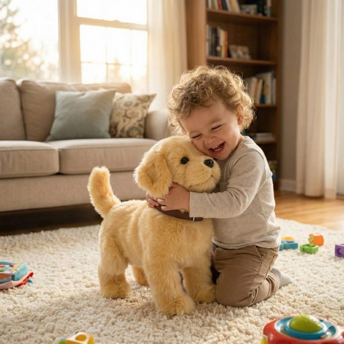 Interactive Plush Robot Dog for Kids - Cuddly Learning Toy