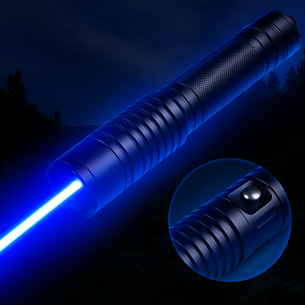 High-Intensity Blue Beam Laser Torch with Adjustable Focus and 5000m Range