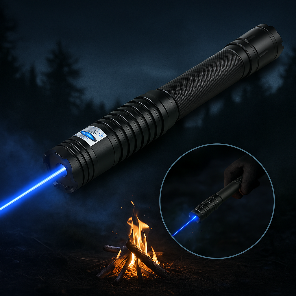 High-Intensity Blue Beam Laser Torch with Adjustable Focus and 5000m Range