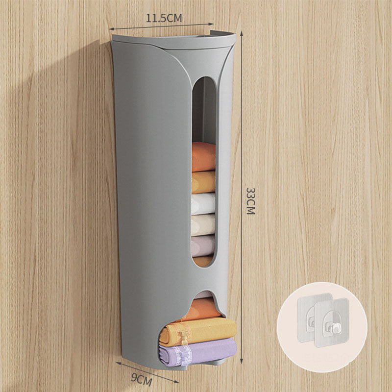 Wall-Mounted Sock and Underwear Storage Box with Mobile Dividers