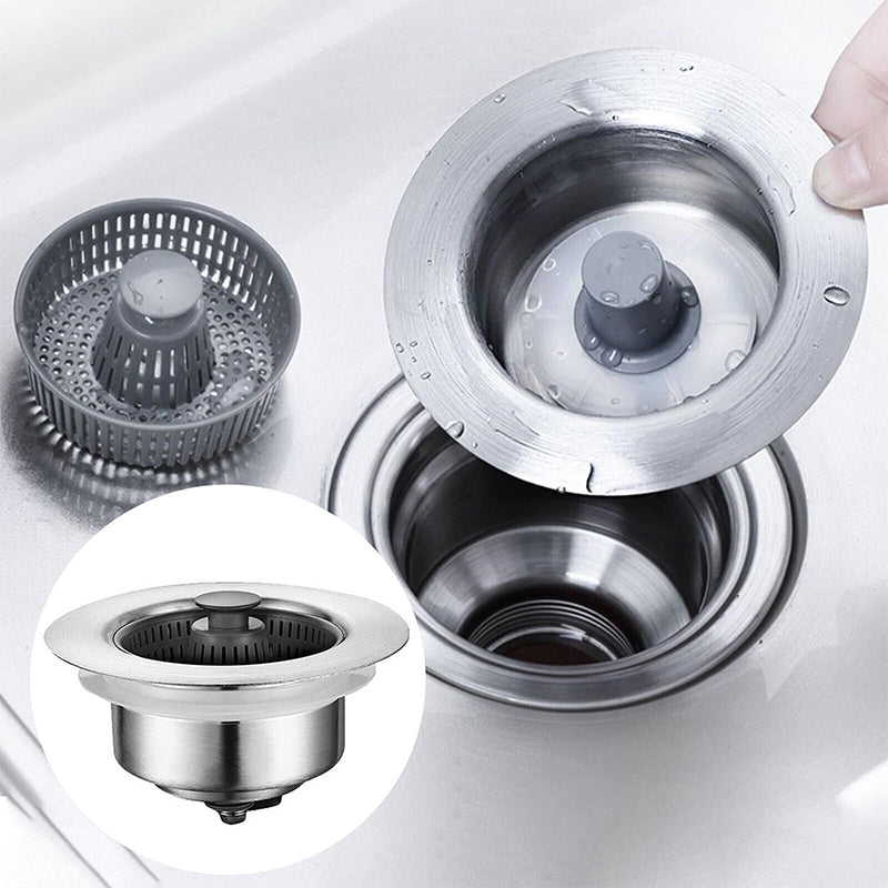 Stainless Steel Kitchen Sink Odor Filter with Removable Basket