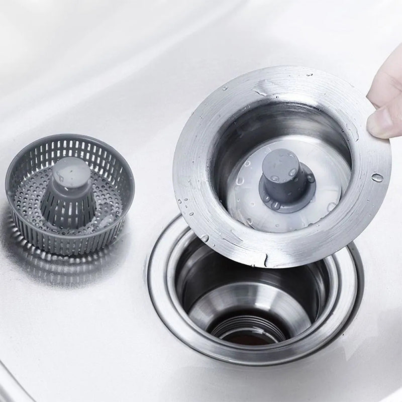 Stainless Steel Kitchen Sink Odor Filter with Removable Basket