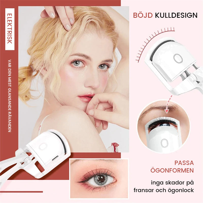 Electric Temperature-Controlled Eyelash Curler with Long-Lasting Curls