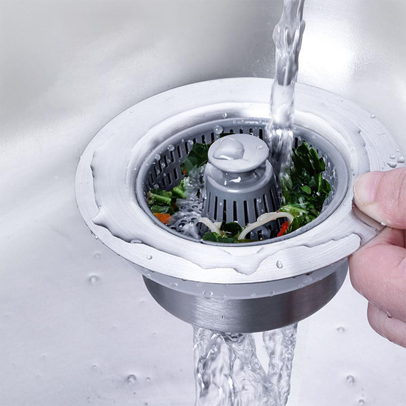 Stainless Steel Kitchen Sink Odor Filter with Removable Basket