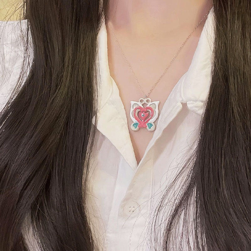 Fairy Butterfly Necklace in Steel and Titanium