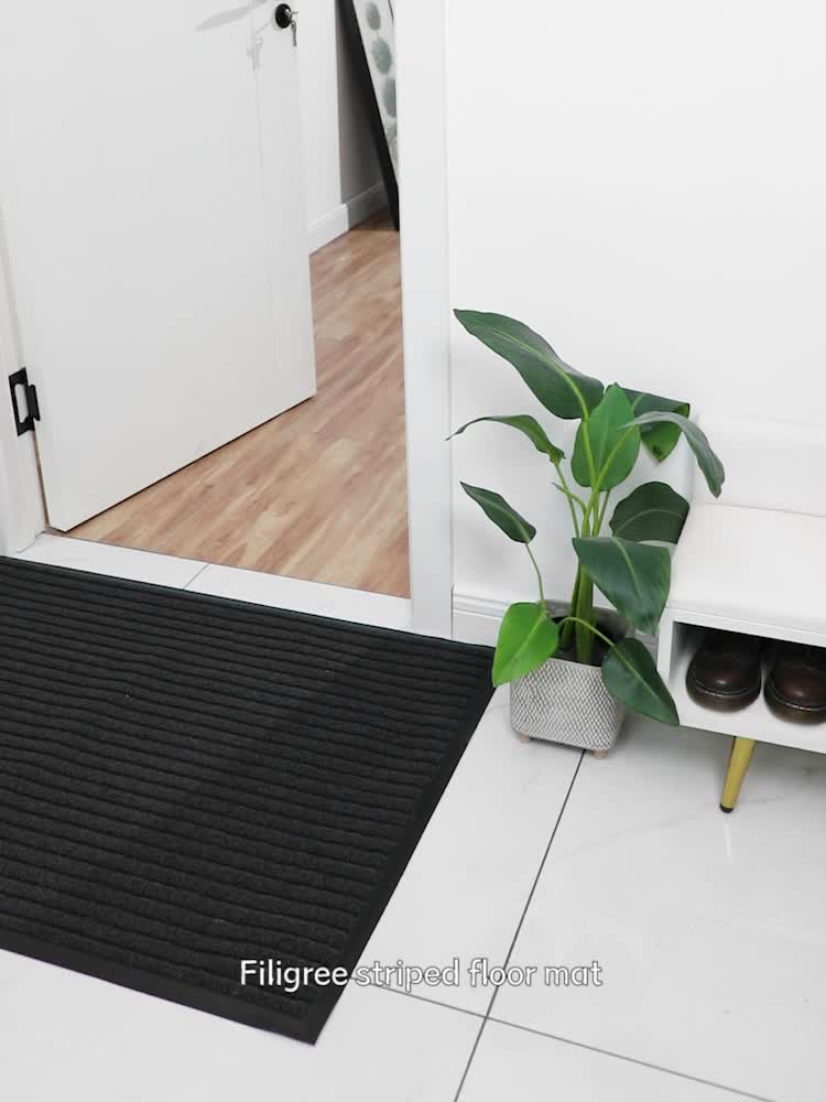 All-Weather Slip-Resistant Doormat – Stain and Fade Resistant Low Profile Mat for Indoor and Outdoor Use