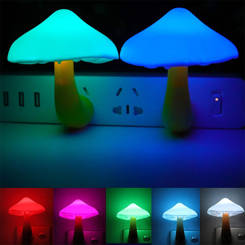 Light Control LED Mushroom Night Light