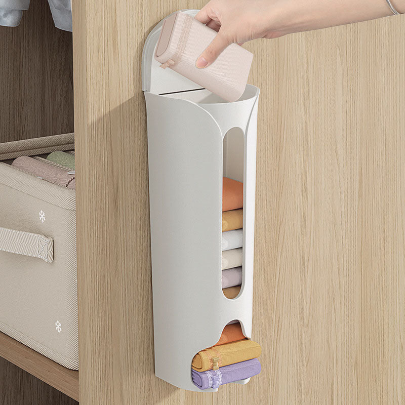 Wall-Mounted Sock and Underwear Storage Box with Mobile Dividers
