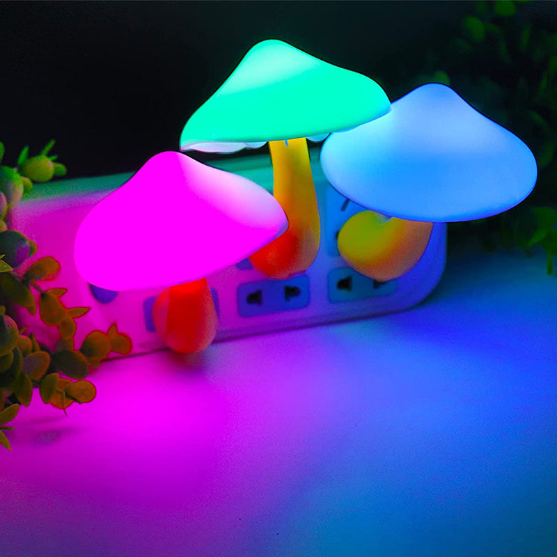 Light Control LED Mushroom Night Light