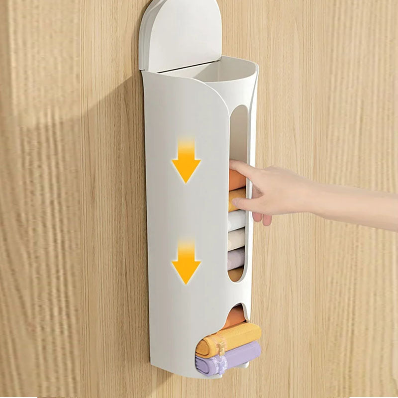 Wall-Mounted Sock and Underwear Storage Box with Mobile Dividers