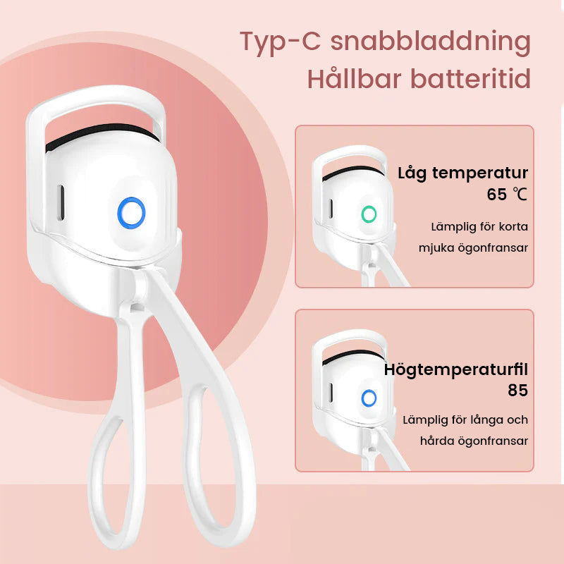 Electric Temperature-Controlled Eyelash Curler with Long-Lasting Curls