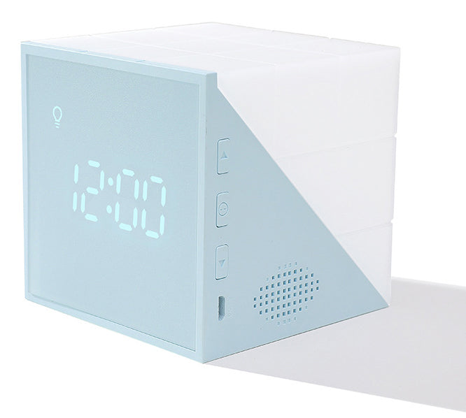 Colorful Voice-Control Alarm Clock with Night Light, Timer, and Temperature Display