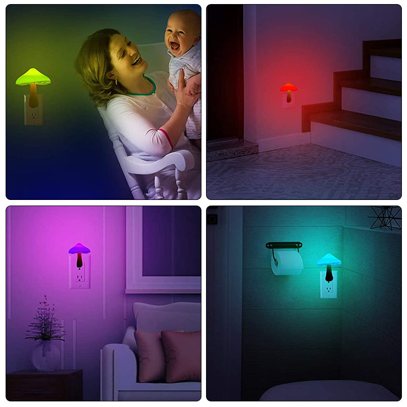Light Control LED Mushroom Night Light