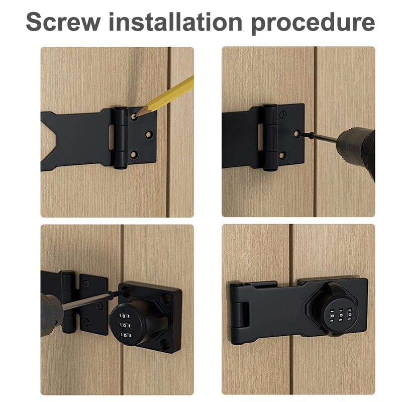 Keyless Password Lock for Cabinets - Rust-Proof Zinc Alloy Security Lock