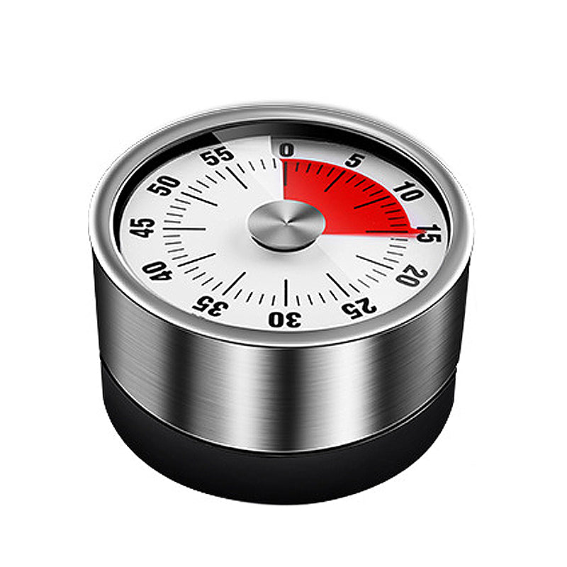 Stainless Steel Mechanical Kitchen Timer with Magnetic Base