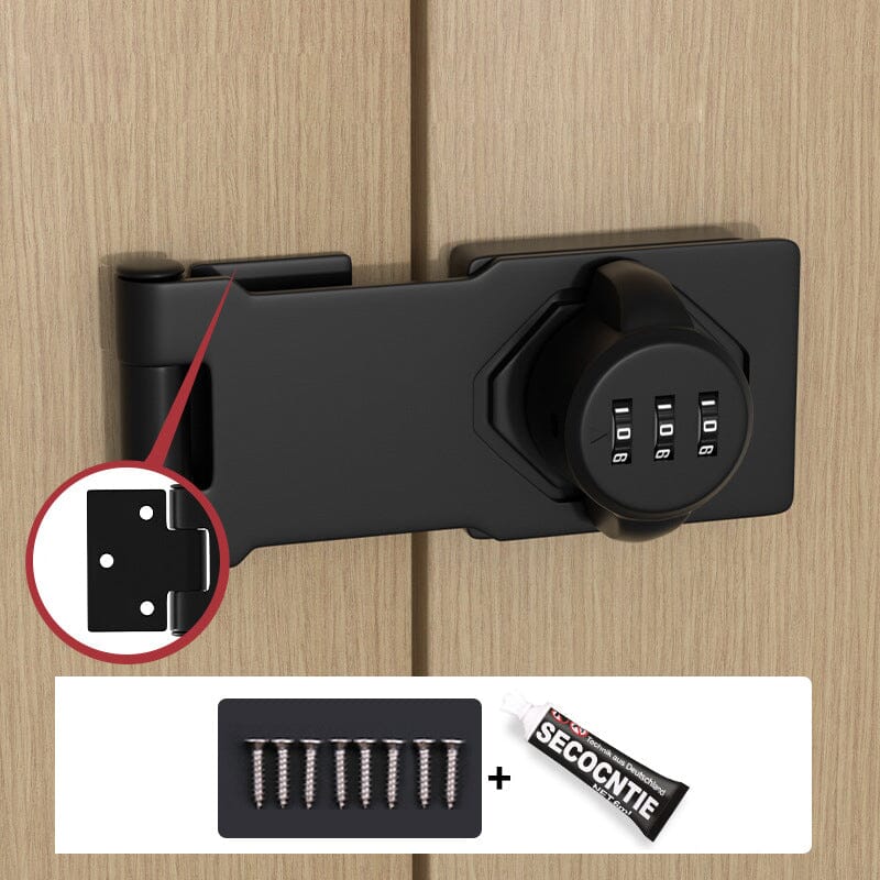 Keyless Password Lock for Cabinets - Rust-Proof Zinc Alloy Security Lock
