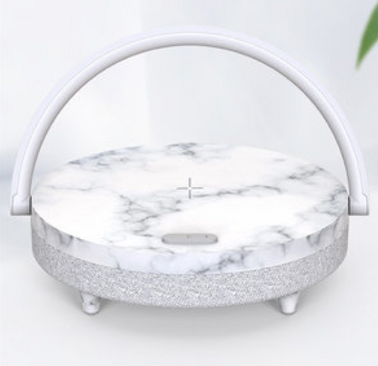 Multifunctional Bedside Table Lamp with Wireless Charger, Bluetooth Speaker, and Adjustable Brightness