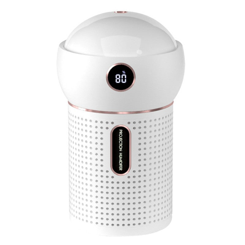 Portable Rechargeable Mini Humidifier with 360° Projection and Night Light