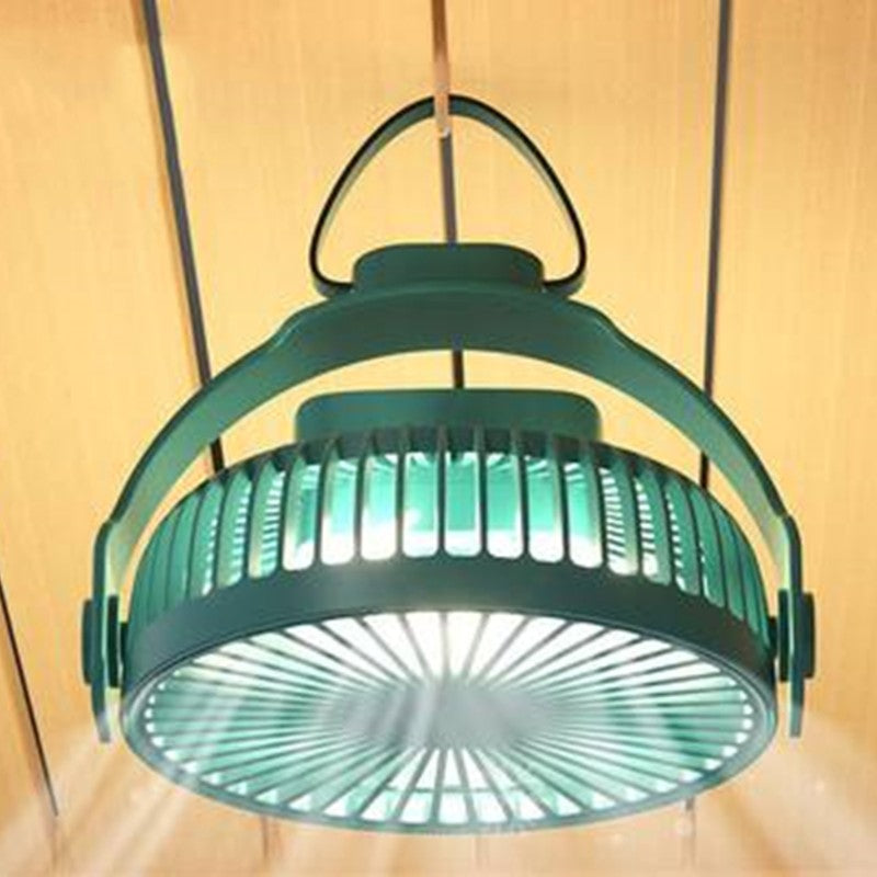 Rechargeable 2-in-1 Portable Desk and Wall Fan with Night Light and 4 Speeds