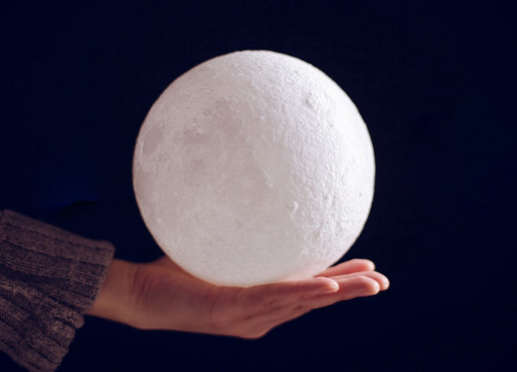 Rechargeable 3D Moon Night Light with Touch Control and USB Charging