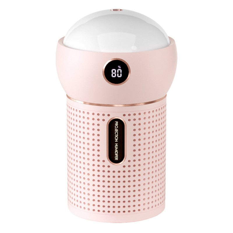 Portable Rechargeable Mini Humidifier with 360° Projection and Night Light