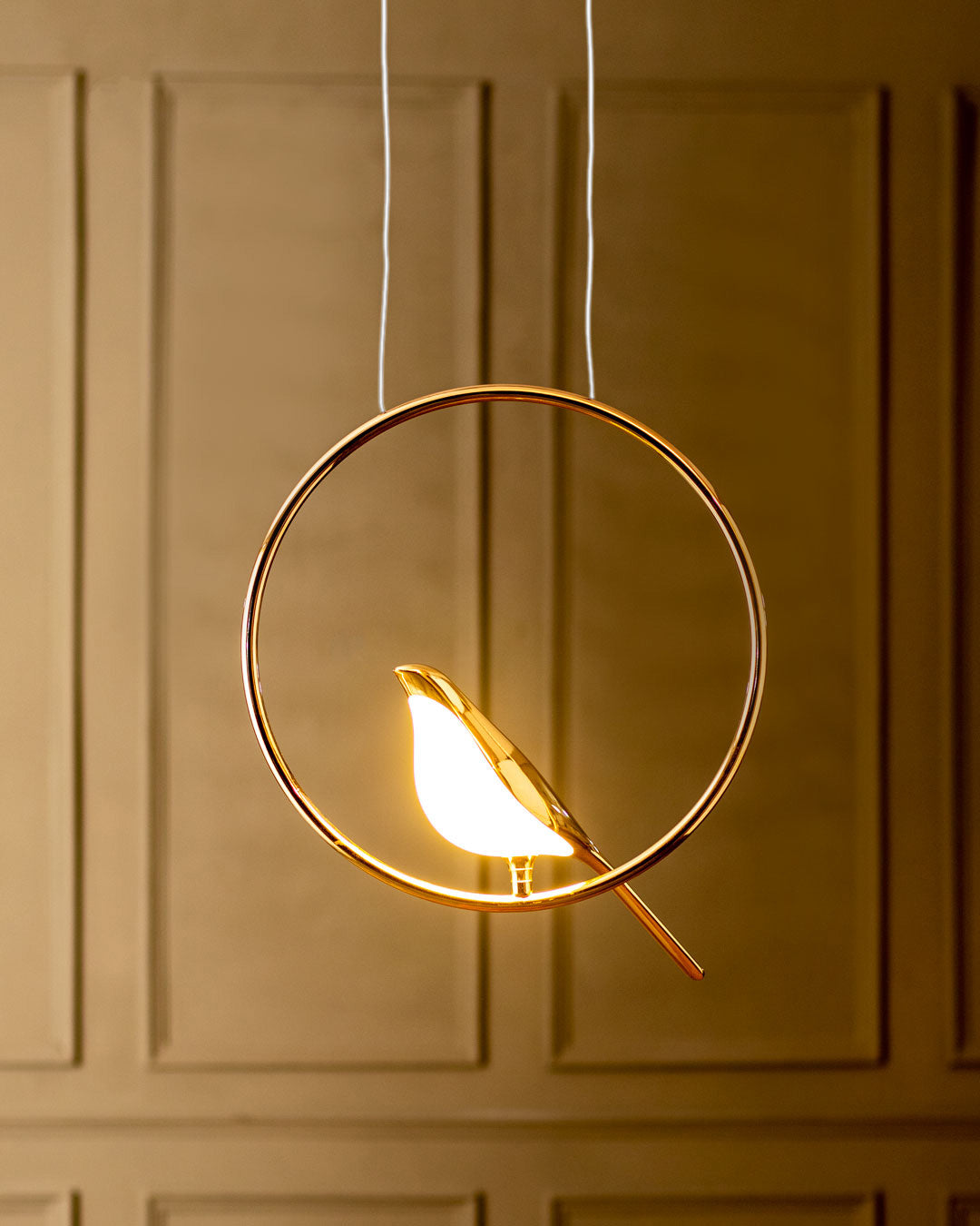 Aves Gold LED Bird Pendant Light
