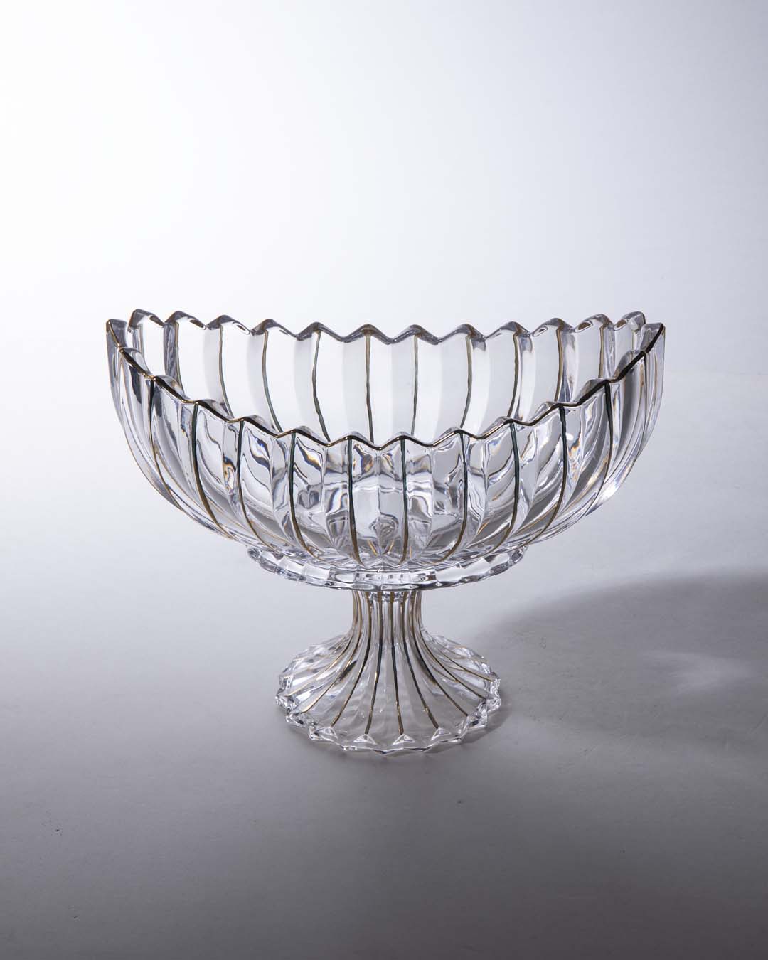 Crystal Glass Lotus Decorative Centerpiece Bowl