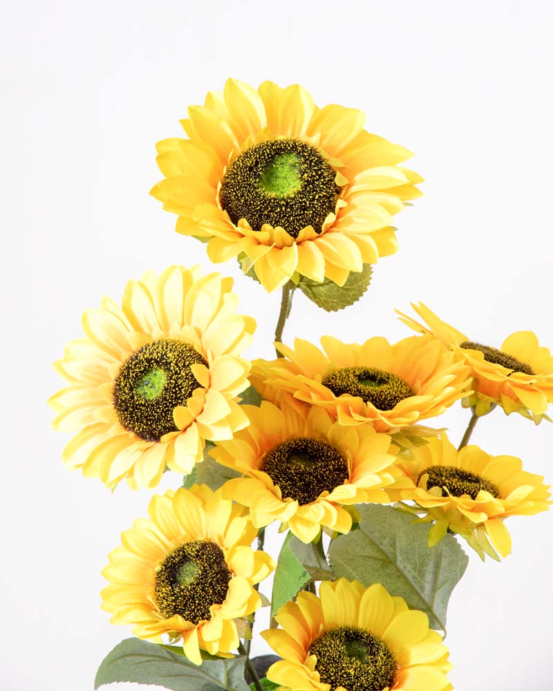 Sunflower Artificial Flower Arrangement in Cement Pot