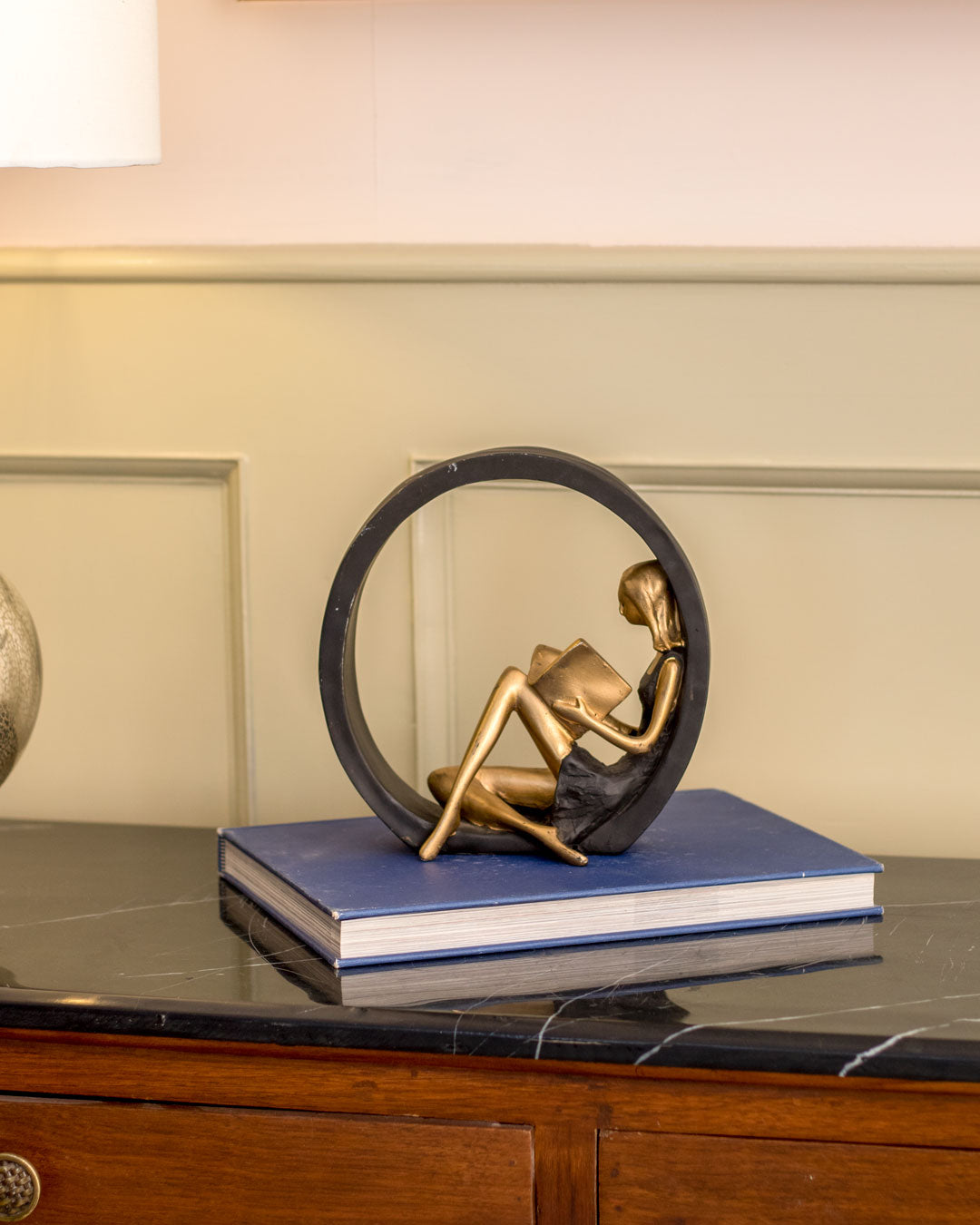 Reading Girl Statue in Resin - Literary Home Decor