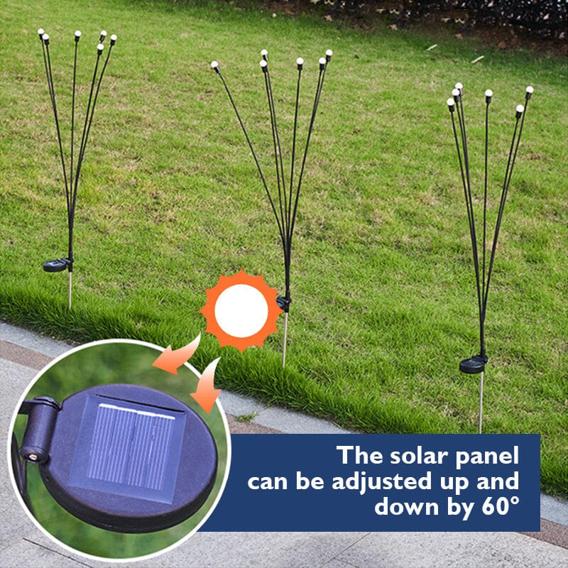 Solar-Powered Firefly Garden Light with Flexible Sway Design